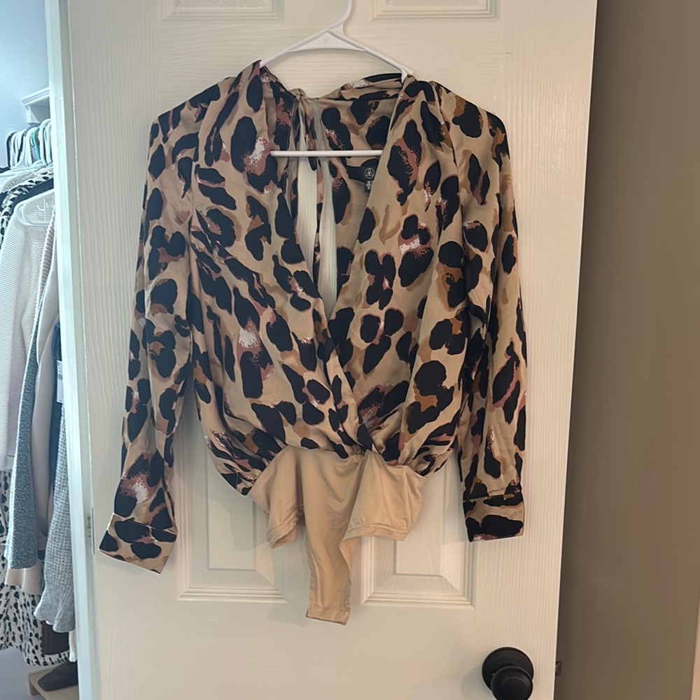 Stylish Leopard Print Wrap Top